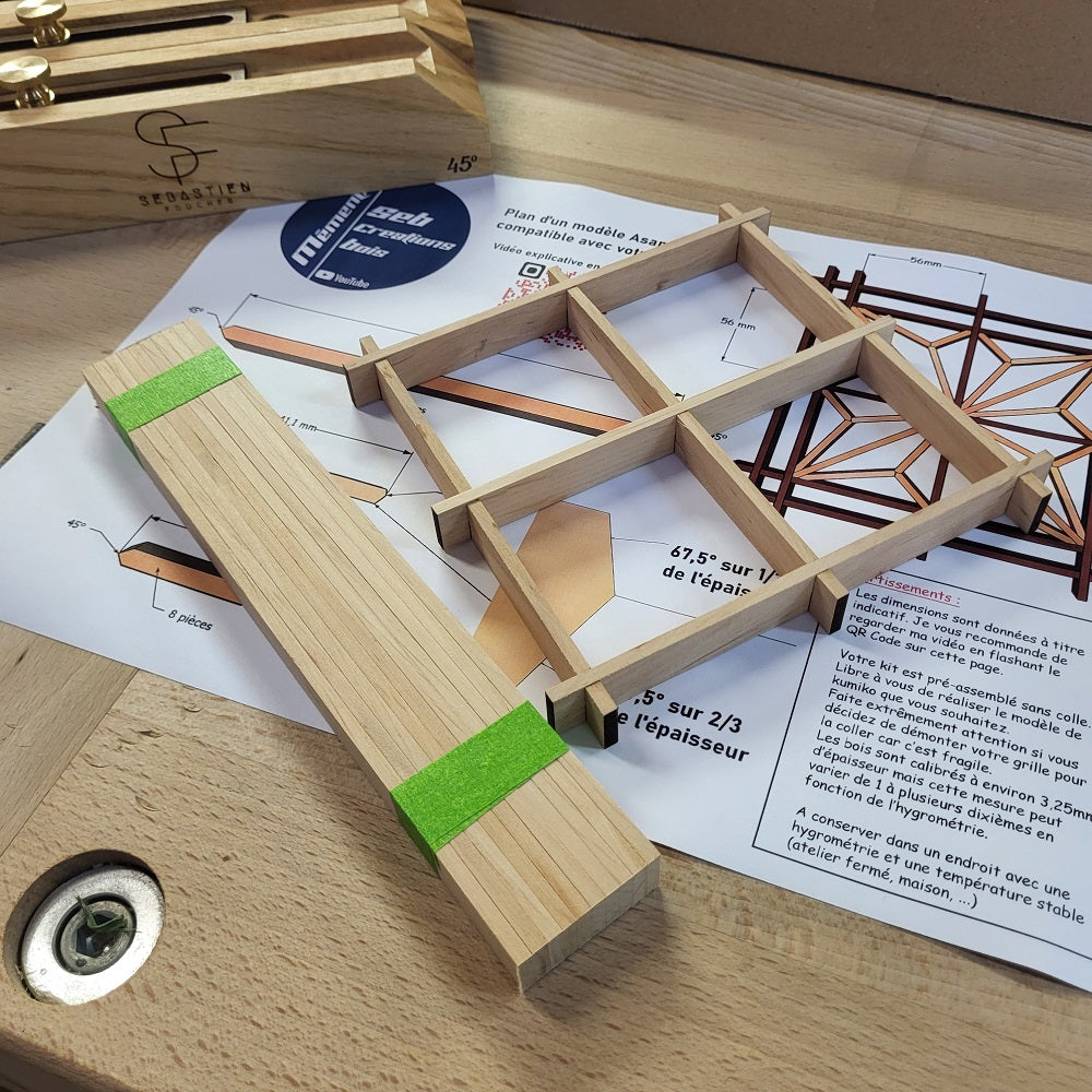 Lot de 3 gabarits avec 6 angles + kit d'apprentissage offert.