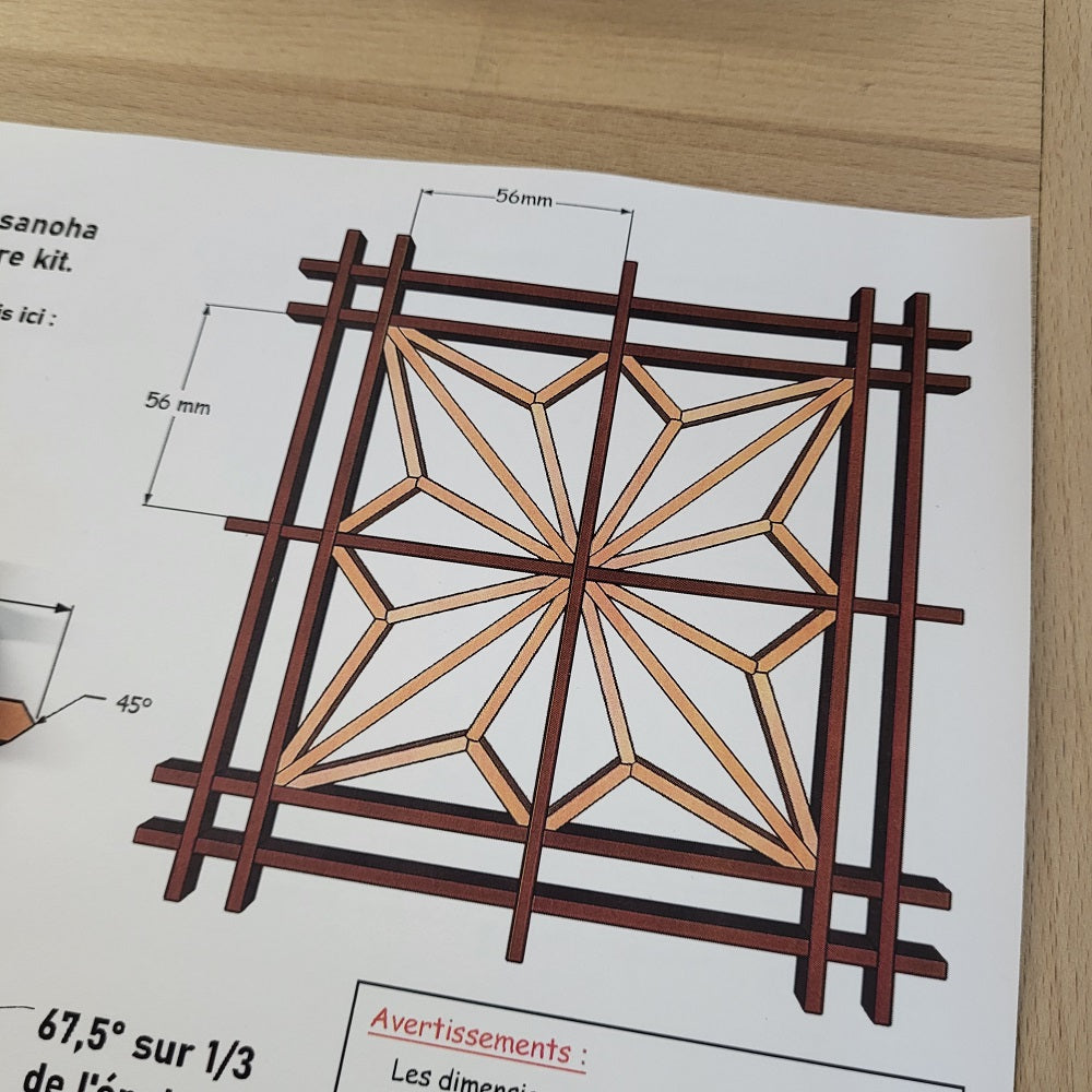 Lot de 3 gabarits avec 6 angles + kit d'apprentissage offert.